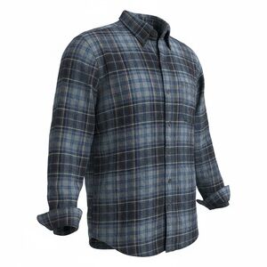 Vintage Pendleton Wool Made in USA Men's Navy and Gray Plaid Button Down Shirt L